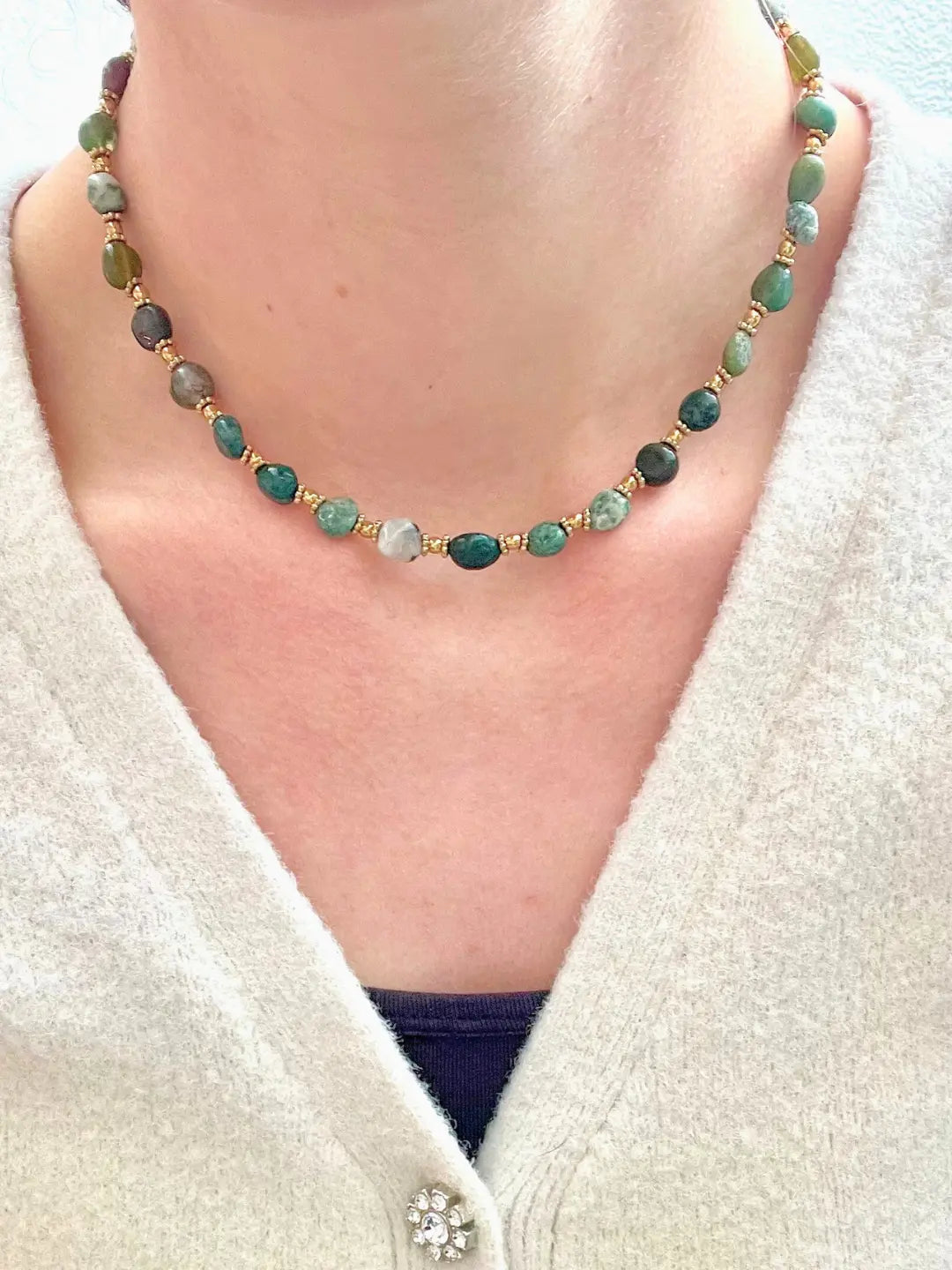 Collier BALI - Agate Indienne