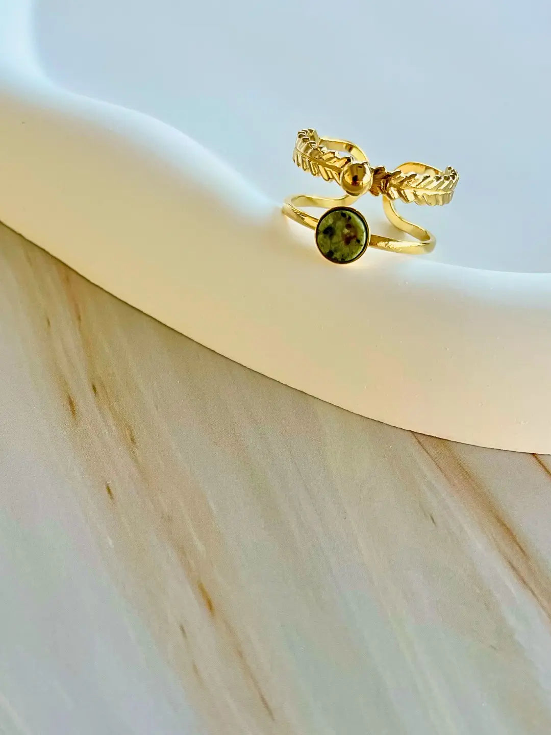 Bague Mila ornée d'une pierre naturelle Turquoise d'Afrique