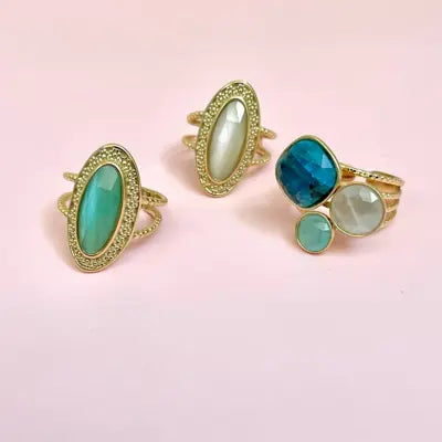 Acier inoxydable, pierres naturelles