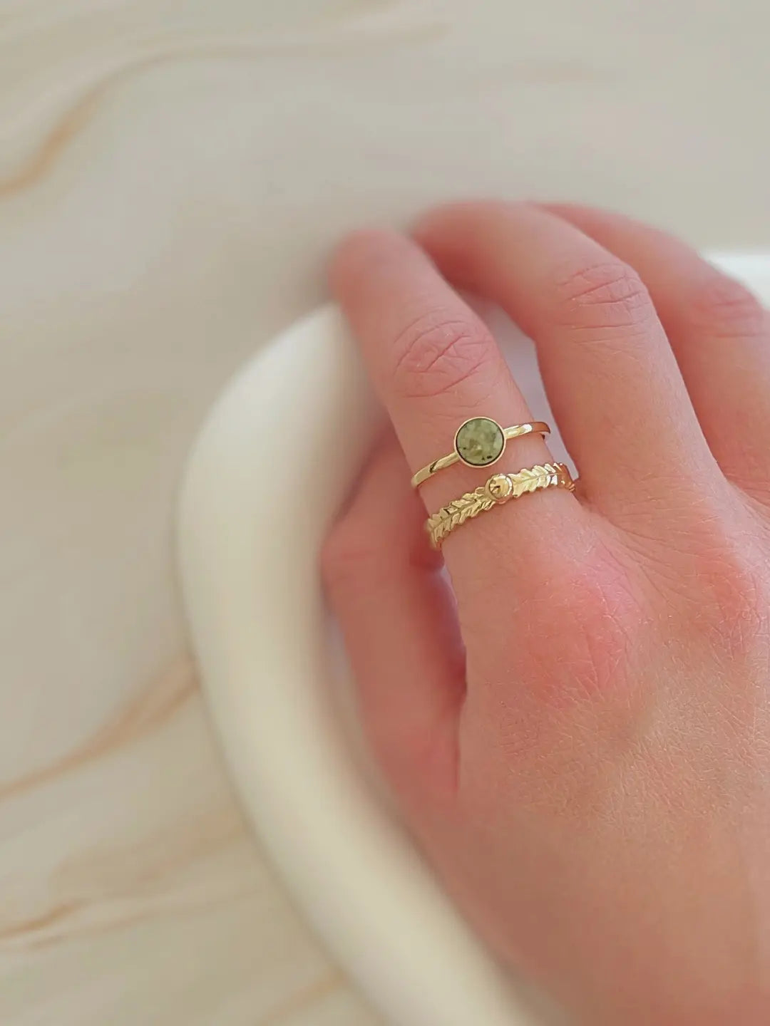 Bague Mila ornée d'une pierre naturelle Turquoise d'Afrique