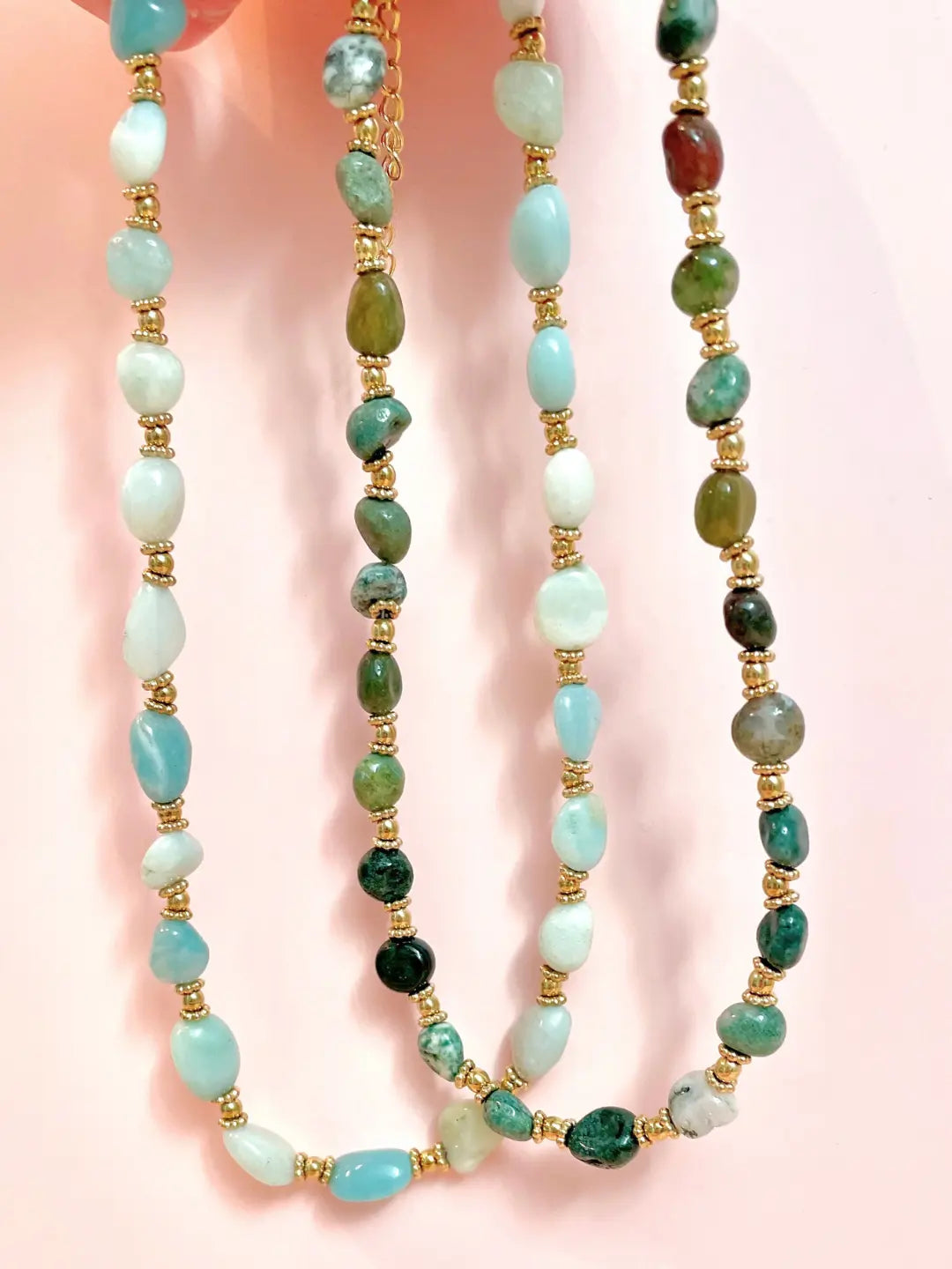 Collier BALI - pierres naturelles Amazonite