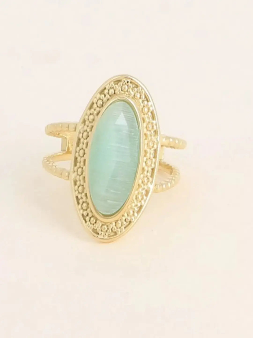 Bague AVA - œil de chat vert